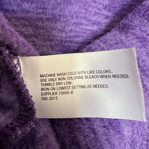 Made for Life Purple Marled Fleece Quarter Zip Long Sleeve Jacket Pullover M - Picture 5 of 13